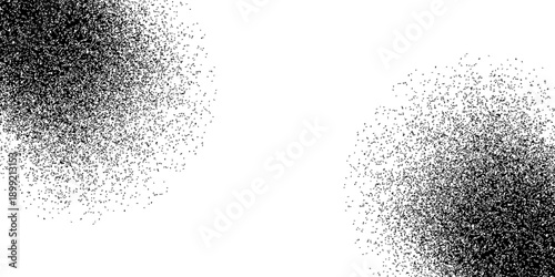 Schilderij op canvas Grainy noise circles vector set