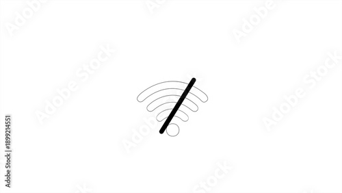 Wallpaper Mural No Wifi Zone: A graphic depiction Wi-Fi icons, the universally understood symbol communicating no wifi zone. Torontodigital.ca