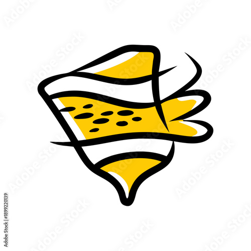 A vibrant illustration of a slice of pizza with pepperoni toppings Vector