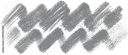 Two rows of textured grey wavy brush strokes on a white background abstract