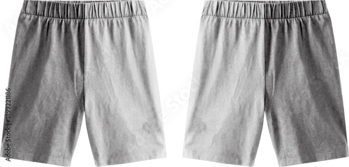  Athletic Shorts pant vector illustration template front and back isolated on white background