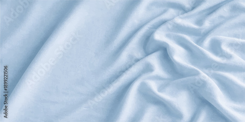 Elegant soft blue silk satin fabric background with luxury shiny smooth waves and textured drapery for fashion textile decoration
