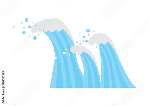 シンプルな大波のイラスト
