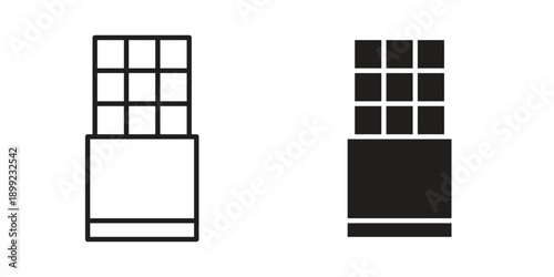 Chocolate icon and Symbols Collection. Simple Flat Outline Stroke