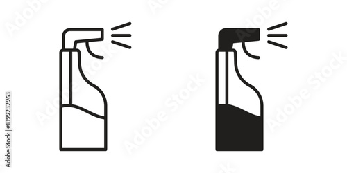 Cleaning spray icon and Symbols Collection. Simple Flat Outline Stroke