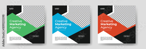 Digital business marketing banner social media post template for modern online promotion and corporate design