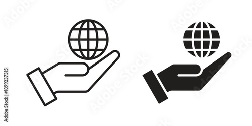 Environment icon and Symbols Collection. Simple Flat Outline Stroke