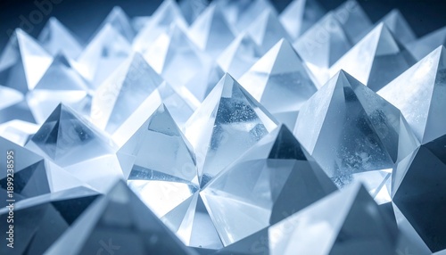 透明なクリスタルの幾何学的な背景素材