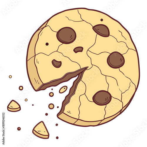 A delicious pizza with various toppings and a missing slice