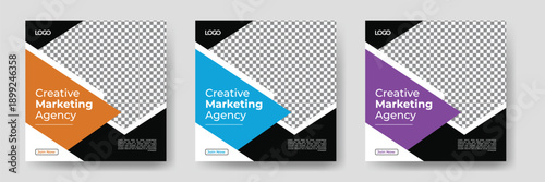 Digital business marketing banner social media post template for modern online promotion and corporate design