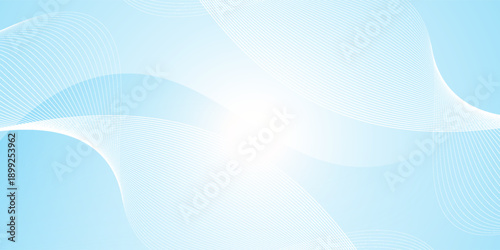 Abstract white wavy glowing lines on a blue background. Futuristic digital high-technology pattern. Health Care concept.