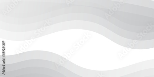 Abstract wave shapes geometric modern soft white and gray color. Modern and creative trendy vector. Simple wave element.