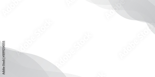 Abstract wave shapes geometric modern soft white and gray color. Modern and creative trendy vector. Simple wave element. Vector illustration