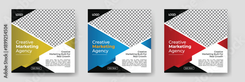 Digital business marketing banner social media post template for modern online promotion and corporate design