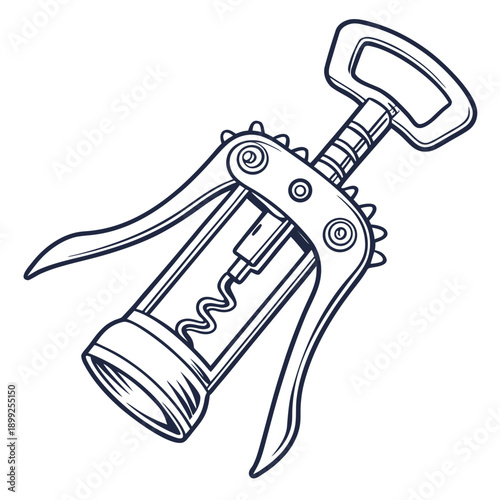 A vintage hand crank pasta maker with a wooden handle and metal body.