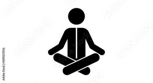 Person meditating in a yoga pose silhouette.