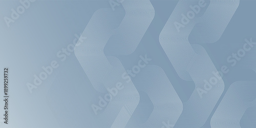 Abstract white hexagon shapes lines on gray background. Modern design wallpaper. Geometric stripe line art concept. Vector illustration