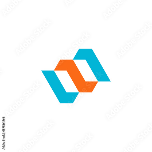 Abstract geometric infinity logo modern business vector design element