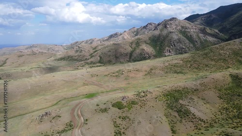 mountain plateau in summer. mountain gorge