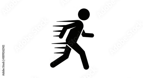 Running Man Icon Motion Blur.