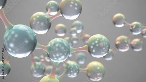 Wallpaper Mural Abstract 3D rendering of interconnected spheres representing molecular structures or atomic bonds. Torontodigital.ca