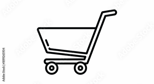 Shopping trolley icon design, illustration design