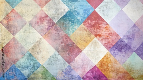 カラフルな菱形模様の背景