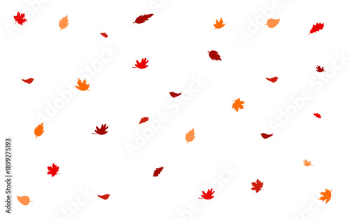 Falling Autumn Leaves  Seamless Pattern Background Illustration