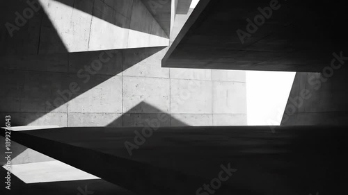 Black and White Staircase Shadows and Light.