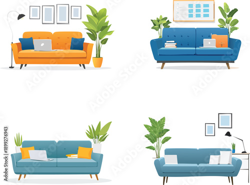 The most comfortable office sofa with good work space.