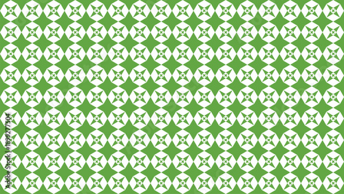 Eye-catching green and white geometric pattern with star shapes for modern design projects