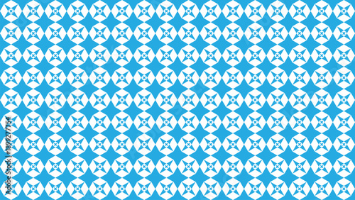 Stunning geometric pattern with vibrant blue and white star shapes, perfect for modern design projects, backgrounds, and creative applications