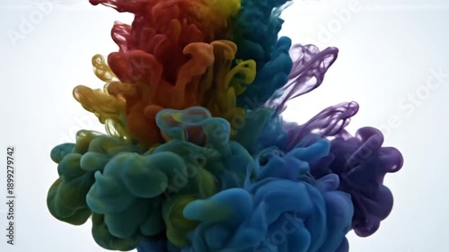 Color Paint Drops in Water | Abstract Ink Color Mixing in Liquid – 4K Footage
