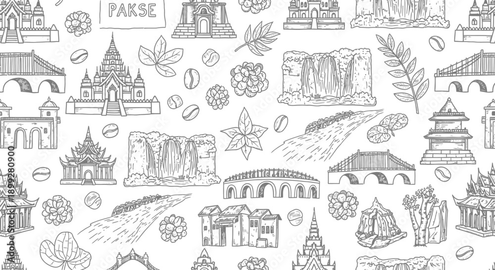 Fototapeta premium Monochrome Illustration Art