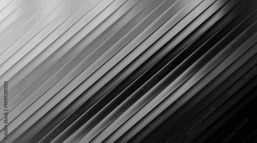 Obraz premium Grainy abstract geometric pattern with diagonal lines in grayscale tones creating a textured and dynamic visual effect suitable for backgrounds or design projects