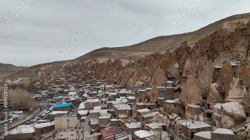 The ancient rock settlement of Kandovan in Iran