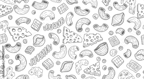 Food Illustration, Snacks and Treats, Kitchen Table, Graphic Art Design