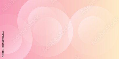 Banner background, pastel colorful, pink and orange gradations, circle abstract background, eps 10