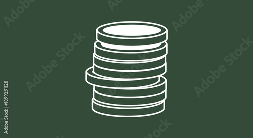 Vector illustration of a gold coin stack and abstract financial background representing business growth, wealth, and currency investment in the global economy