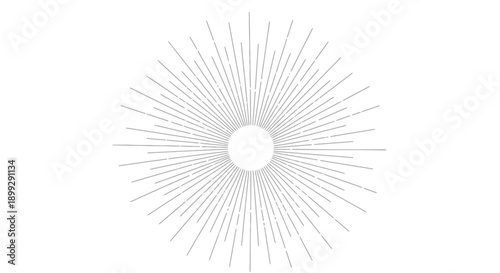 Abstract 3d rendered illustration of a white background featuring a round metal guilloche pattern and a sun-shaped vector design element with a curved texture