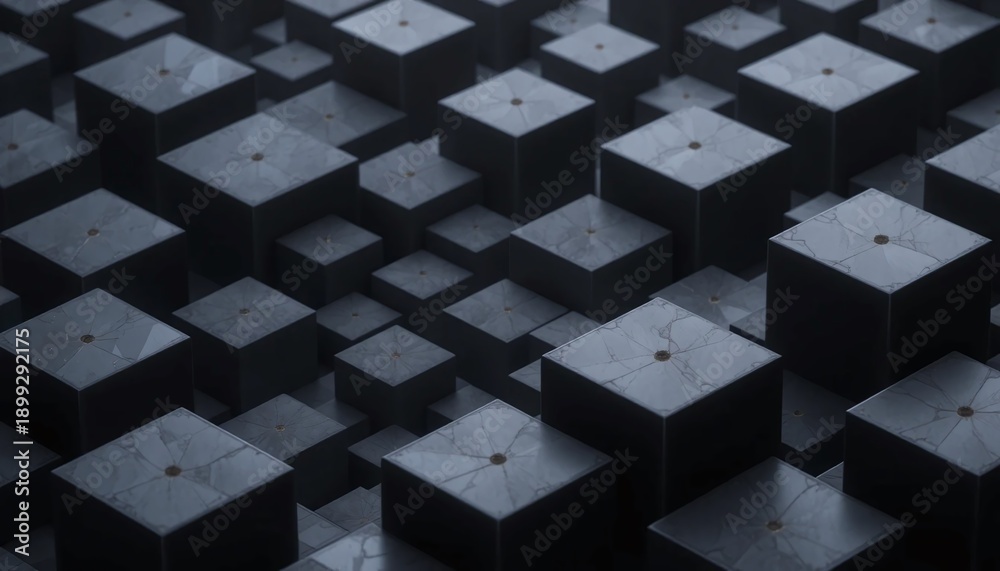 Obraz premium Futuristic Abstract 3D Cube Grid Background