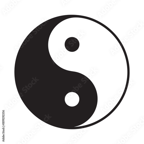 Classic yin and yang symbol a circular design of balance and harmony