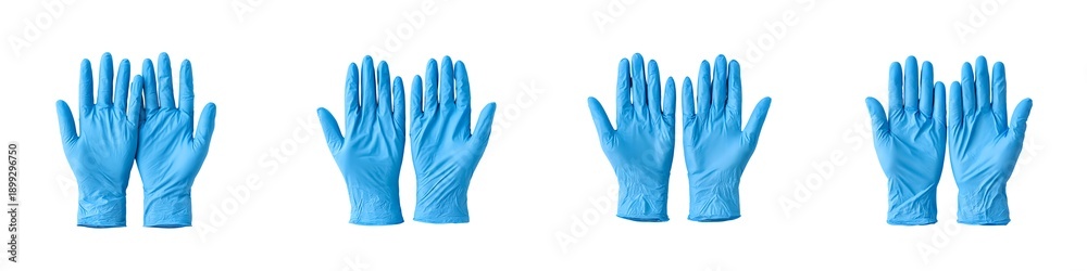 Obraz premium Set of medical gloves isolated on transparent background