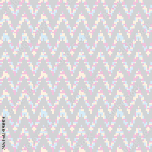 Pastel Melange Chevron Knitting seamless pattern design