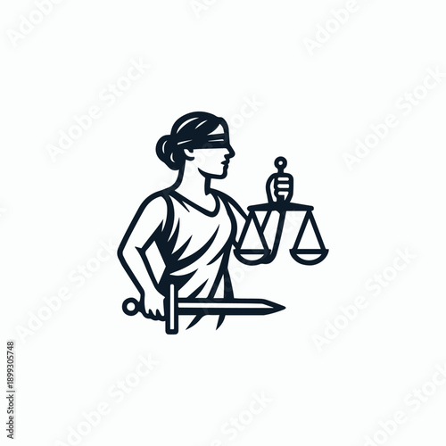 Themis Justice Goddess Logo