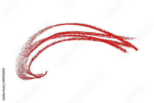 red pencil strokes isolated on transparent background
