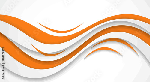 Abstract orange and white wavy lines creating a dynamic and modern background design.