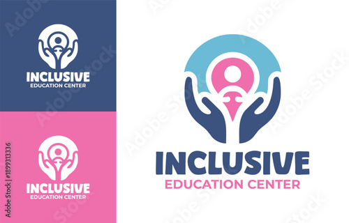 Inclusive Education Center Logo Modern Minimalist School Identity.