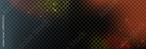 Dreamy light film leak gradient in red with camera flare, artistic effect, glowing light layers and classic film texture, camera style effect.