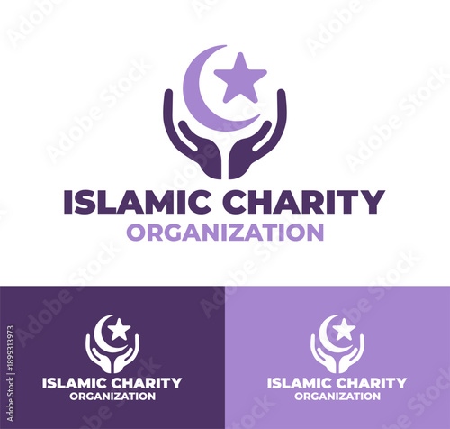Islamic Charity Organization Logo Modern Minimalist Community Care Identity.
